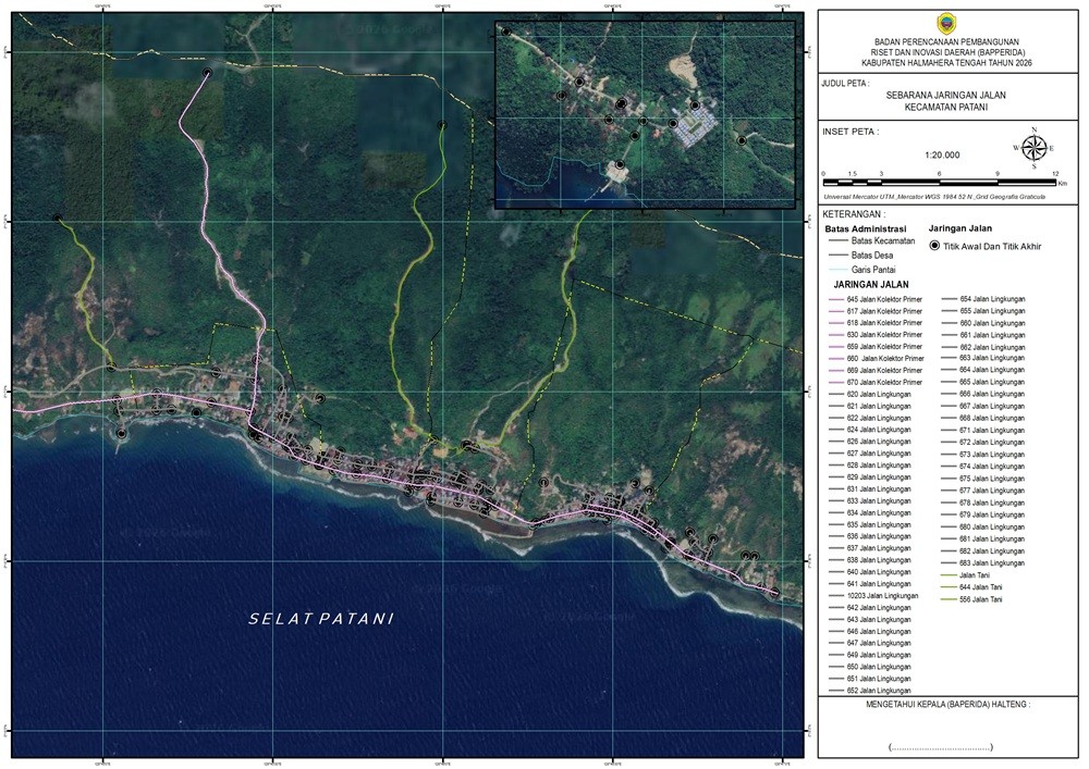 Jaringan Jalan Kecamatan Patani Utara 2026